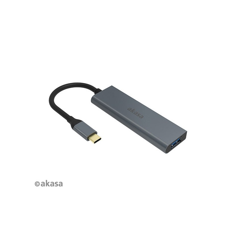 AKASA - externí USB hub - USB typ-C na 4 x USB 3.0