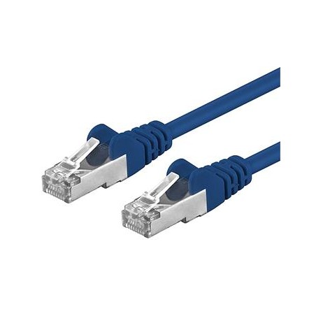 PREMIUMCORD Patch kabel CAT6a S-FTP, RJ45-RJ45, AWG 26/7 1,5m modrá