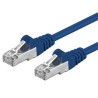 PREMIUMCORD Patch kabel CAT6a S-FTP, RJ45-RJ45, AWG 26/7 1,5m modrá