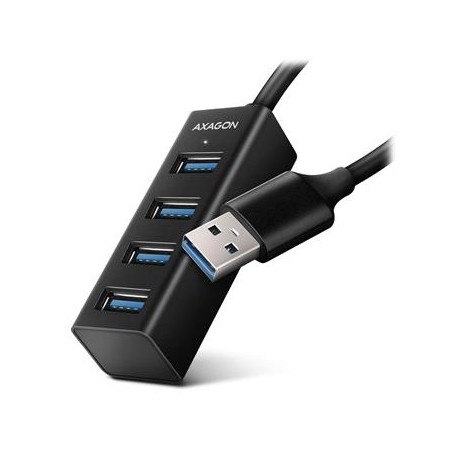 AXAGON HUE-M1A, 4x USB 3.2 Gen 1 MINI hub, kovový, kabel USB-A 20cm