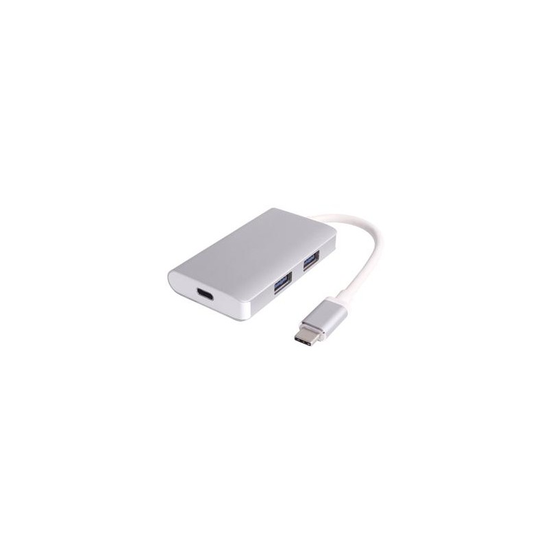 PremiumCord USB-C hub 2xUSB 3.0+PD charge