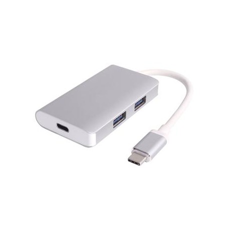 PremiumCord USB-C hub 2xUSB 3.0+PD charge