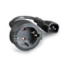 GEMBIRD Kabel síťový adaptér C14 (M) - schuko (F), 15 cm