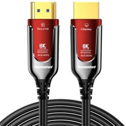 PREMIUMCORD Ultra High Speed HDMI 2.1 optický fiber kabel 8K@60Hz, zlacené 7m