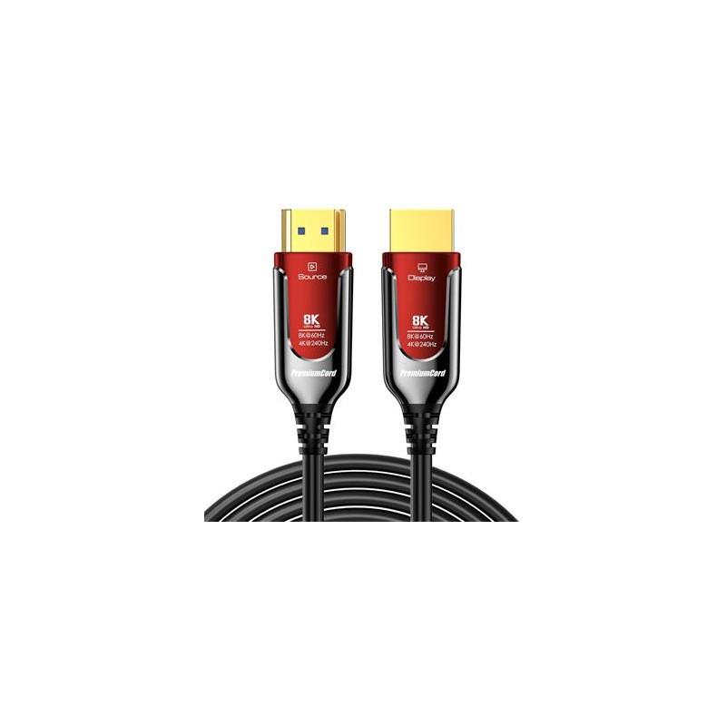 PREMIUMCORD Ultra High Speed HDMI 2.1 optický fiber kabel 8K@60Hz, zlacené 7m