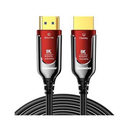 PREMIUMCORD Ultra High Speed HDMI 2.1 optický fiber kabel 8K@60Hz, zlacené 7m
