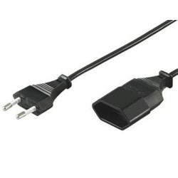 PREMIUMCORD Kabel síťový 230V, prodlužovací dvojvidlice, 2m