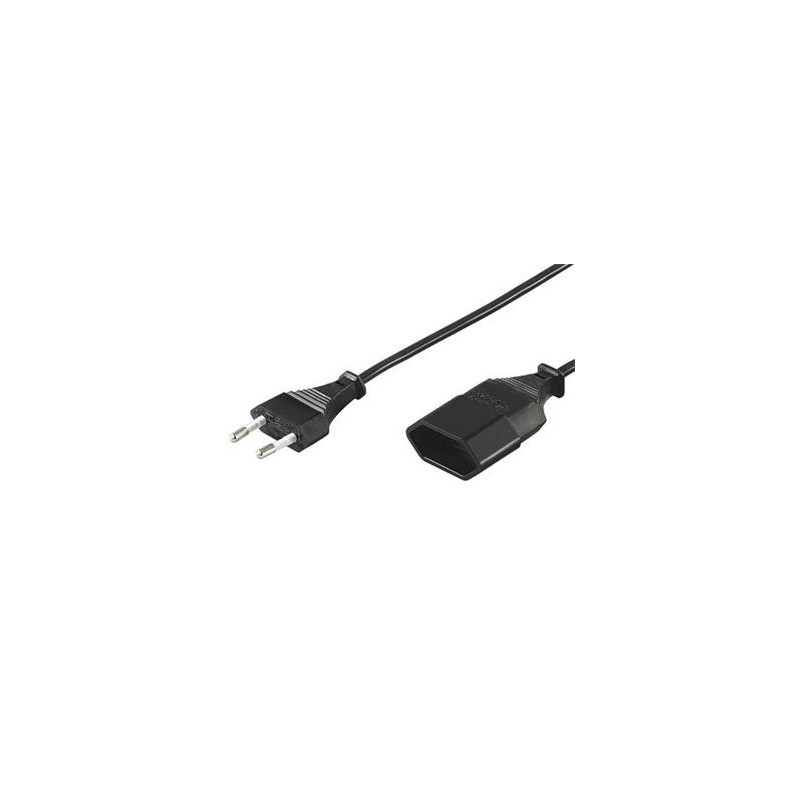 PREMIUMCORD Kabel síťový 230V, prodlužovací dvojvidlice, 2m