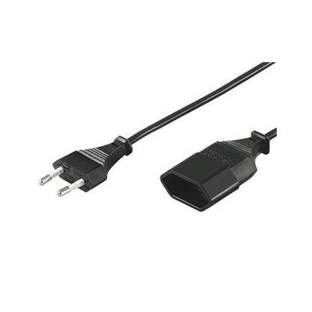 PREMIUMCORD Kabel síťový 230V, prodlužovací dvojvidlice, 2m