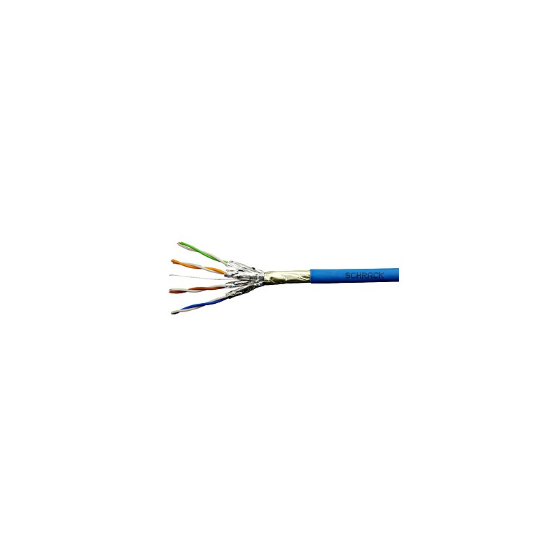 Kabel F/FTP Cat.6a 500 MHz 4x2xAWG23, LS0H modrý, Dca, 500m