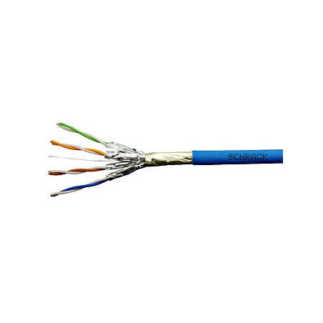 Kabel F/FTP Cat.6a 500 MHz 4x2xAWG23, LS0H modrý, Dca, 500m