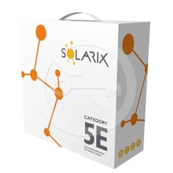 Instalační kabel Solarix venkovní FTP, Cat5E, drát, PE, box 100m