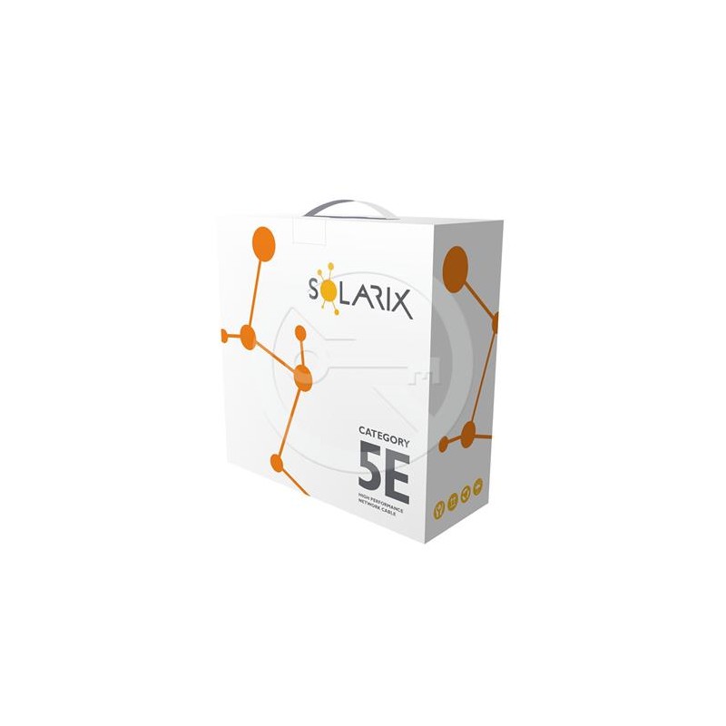 Instalační kabel Solarix venkovní FTP, Cat5E, drát, PE, box 100m