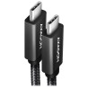 AXAGON BUCM32-CM05AB, SPEED+ kabel USB-C - USB-C, 0.5m, USB 20Gbps, PD 100W 5A, 4K HD, ALU, oplet, černý