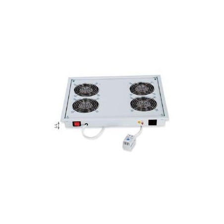 TRITON Ventilační jednotka horní (spodní), 2 ventilátory-230V/30W, termostat, šedá