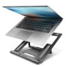 AXAGON STND-L, kovový stojan pro notebooky 10"-17.3", 4 nastavitelné výšky, šedý