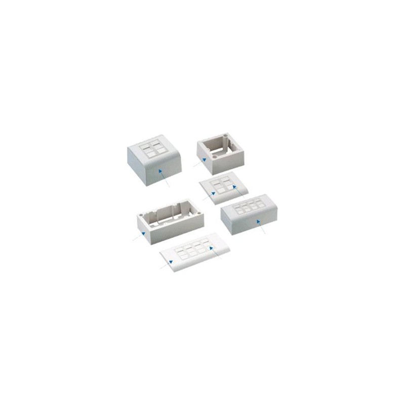 DATACOM STP 2xRJ45 zásuvka Cat5e (pod i nad omítku)