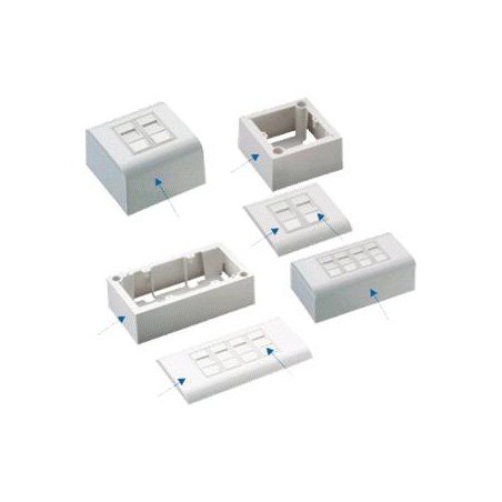 DATACOM STP 2xRJ45 zásuvka Cat5e (pod i nad omítku)