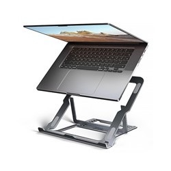 AXAGON STND-LAG hliníkový stojan na notebook 10"-17.3" nastavitelná výška, šedý