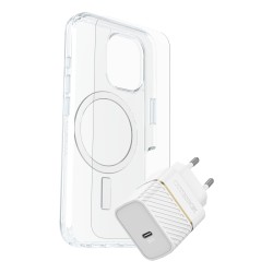 Otterbox OB SYM Clear MagSafe/Prem Glass/EU USB-C Wall CHAR30W-White