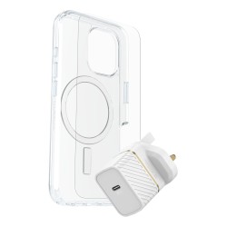 Otterbox OB SYM Clear MagSafe/Prem Glass/UK USB-C Wall CHAR 30W -White