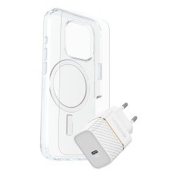 OB SYM CLEAR MAGSAFE/PREM GLASS/EU USB-C WALL CHARGER 30W-WHITE 7881432