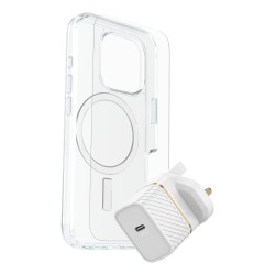 OB SYM CLEAR MAGSAFE/PREM GLASS/UK USB-C WALL CHARGER 30W-WHITE 7881433