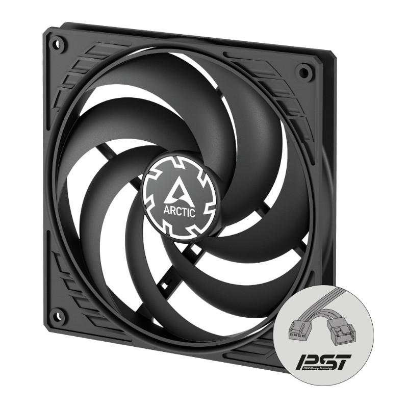 ARCTIC P14 Slim PWM PST – 140mm Pressure optimized case fan | Slim Profile | PWM controlled speed wi