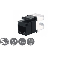 Solarix Zařezávací keystone CAT5E UTP RJ45 černý