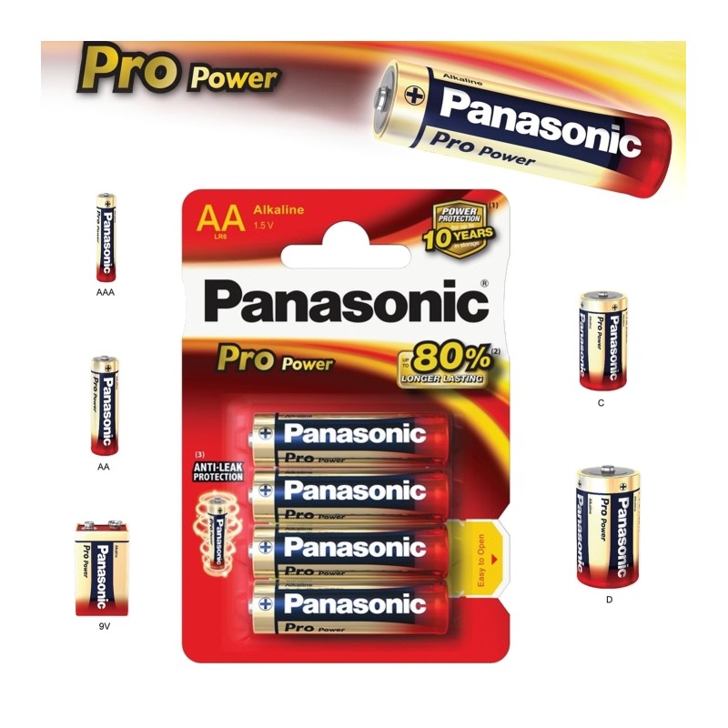 Alkalická baterie AA Panasonic Pro Power LR6 4ks