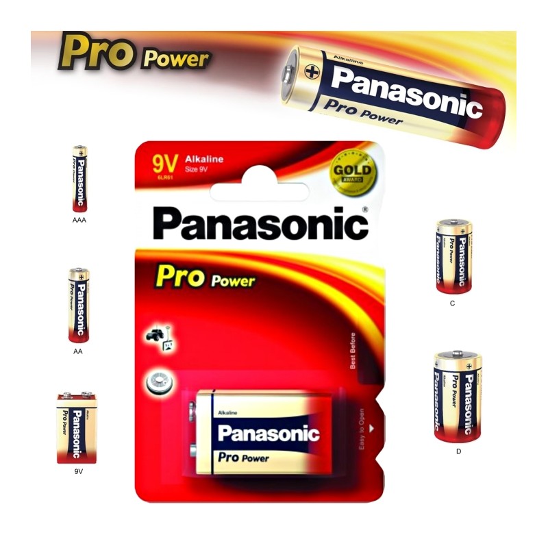 PANASONIC Alkalické baterie Pro Power 6LF22PPG/1BP 9V (Blistr 1ks)