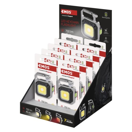 EMOS COB LED nabíjecí přívěšková svítilna 750 LM