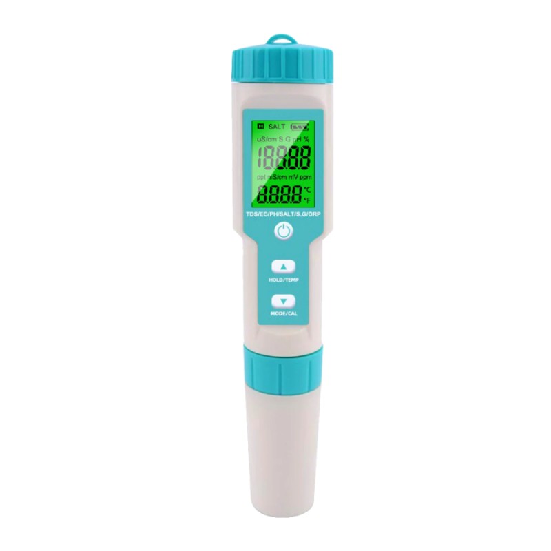 W-Star Tester vody 7v1 C600 na pH, chlor, tvrdost, alkalitu, teplotu pro bazény, akvária