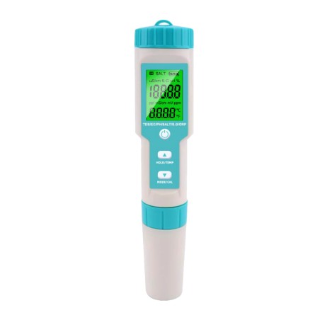 W-Star Tester vody 7v1 C600 na pH, chlor, tvrdost, alkalitu, teplotu pro bazény, akvária