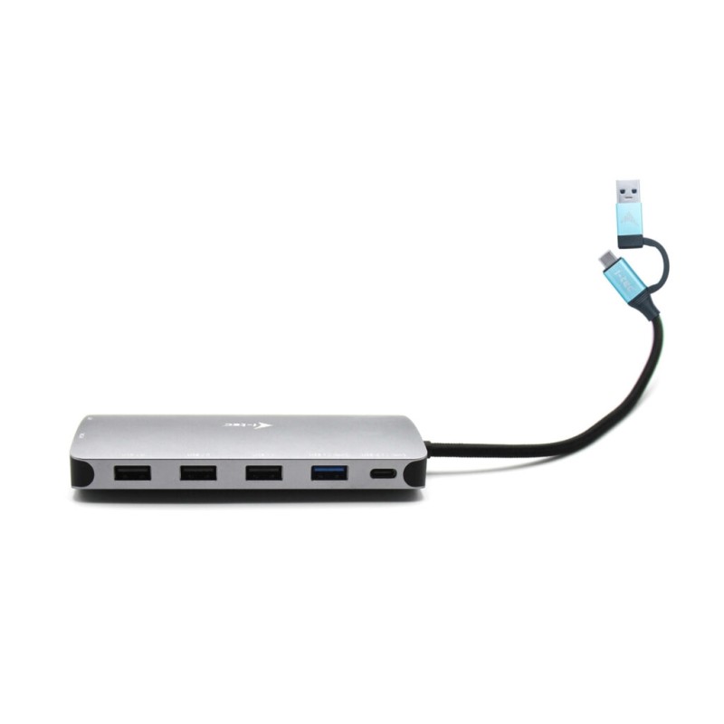 i-tec USB 3.0 USB-C/Thunderbolt 3x Display Metal Nano Dock with LAN, PD 100 W