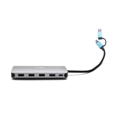 i-tec USB 3.0 USB-C/Thunderbolt 3x Display Metal Nano Dock with LAN, PD 100 W