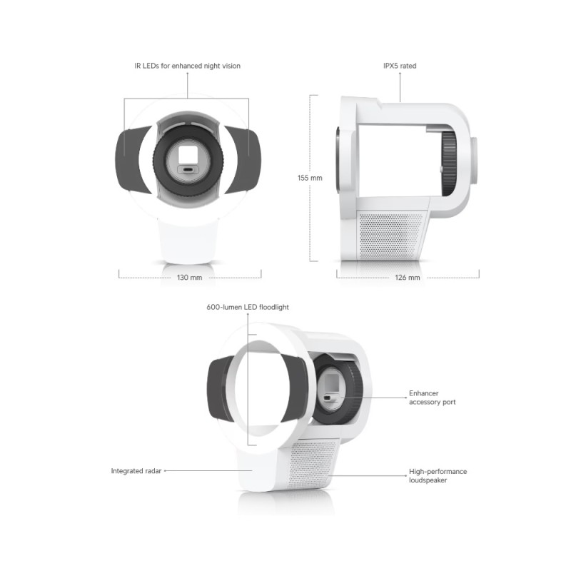 Ubiquiti UACC-Pro-Bullet-Enhancer-W, Pro Bullet Enhancer, bílá