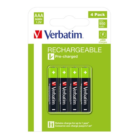 VERBATIM Nabíjecí baterie AAA Premium 4-Pack 950mAh HR03