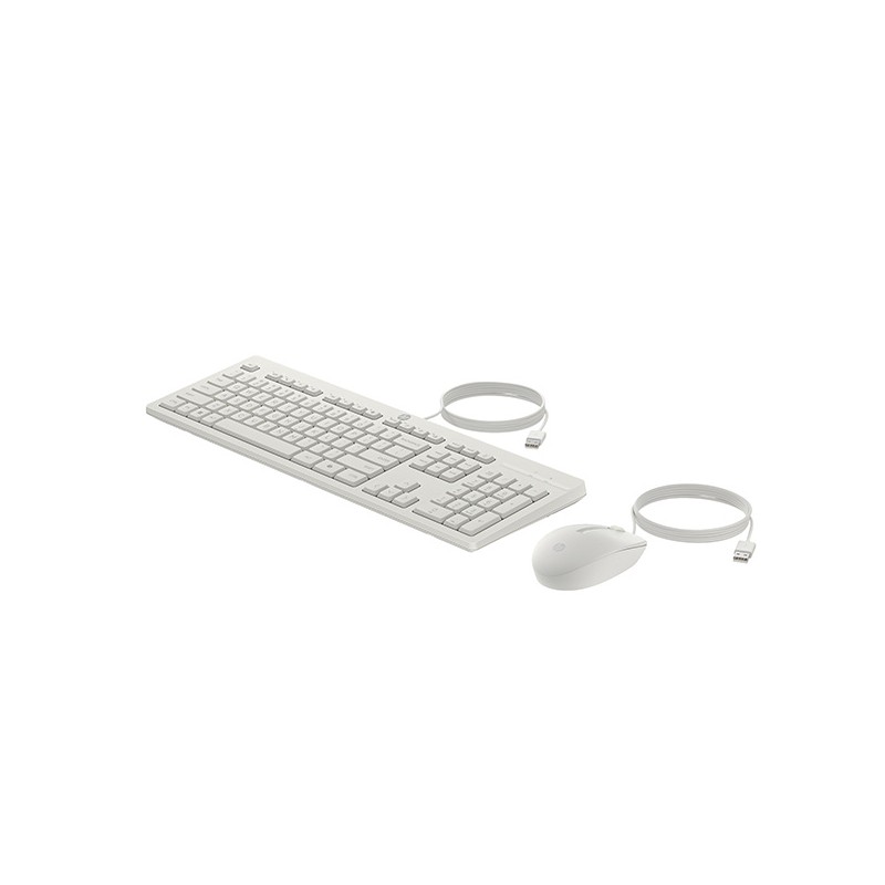 HP 225 Wired Mouse and Keyboard Combo G2 - White English