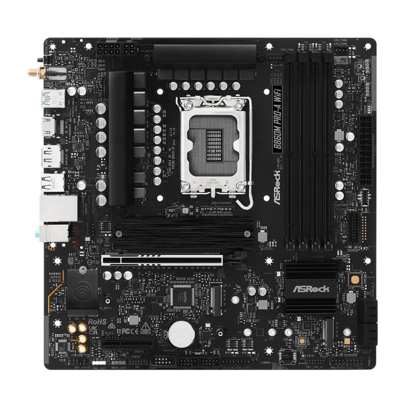 ASRock MB Sc LGA1851 B860M Pro-A WiFi, Intel B860, 4xDDR5, 1xDP, 1xHDMI, WiFi, mATX