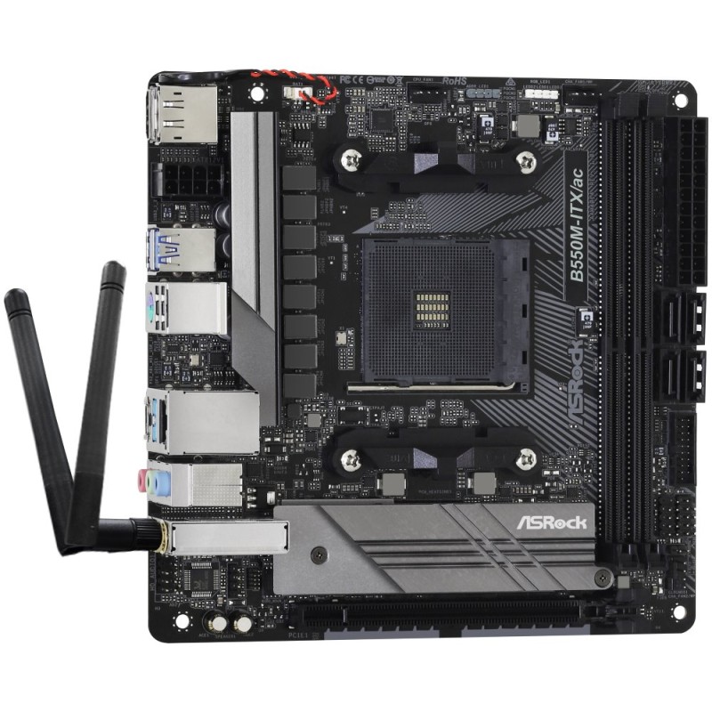 ASRock MB Sc AM4 B550M-ITX/AC, AMD B550M, 2xDDR4, HDMI, DP