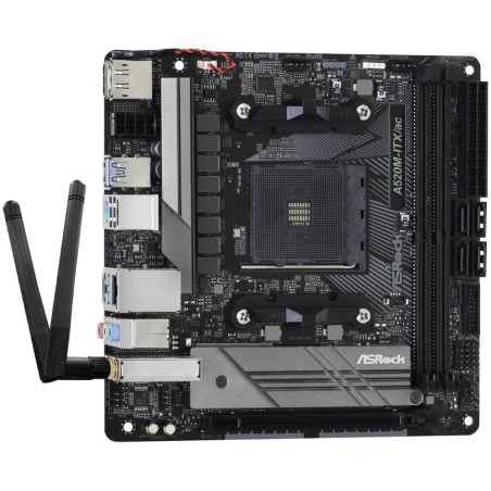 ASRock MB Sc AM4 A520M-ITX/AC, AMD A520, 2xDDR4, HDMI, DP