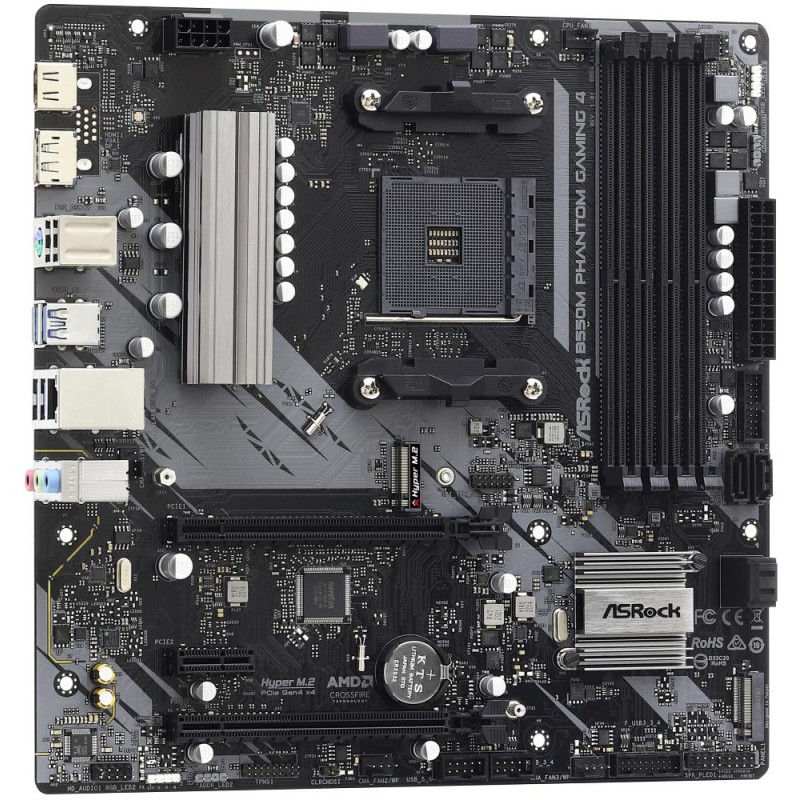 ASRock MB Sc AM4 B550M PHANTOM GAMING 4, AMD B550, 4xDDR4, 1xDP, 1xHDMI, mATX