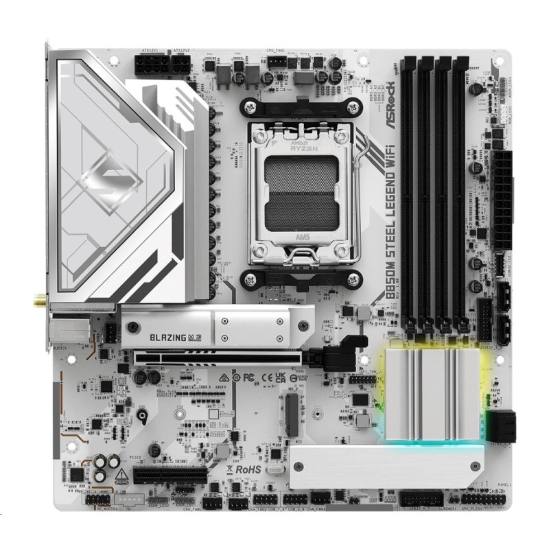 ASRock MB Sc AM5 B850M Steel Legend WiFi, AMD B850, 4xDDR5, 1xDP, 1xHDMI, WiFi, mATX