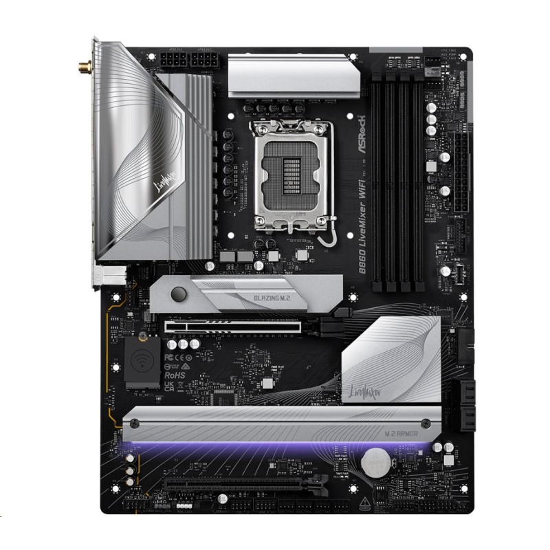 ASRock MB Sc LGA1851 B860 LiveMixer WiFi, Intel B860, 4xDDR5, 1xThunderbolt, 1xHDMI, WiFi, ATX