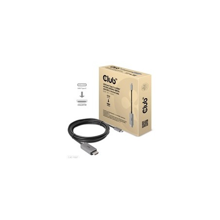 Club3D kabel USB-C na HDMI, 4K120Hz 8K60Hz HDR10 s DSC1.2, Aktivní kabel, M/M, 3m