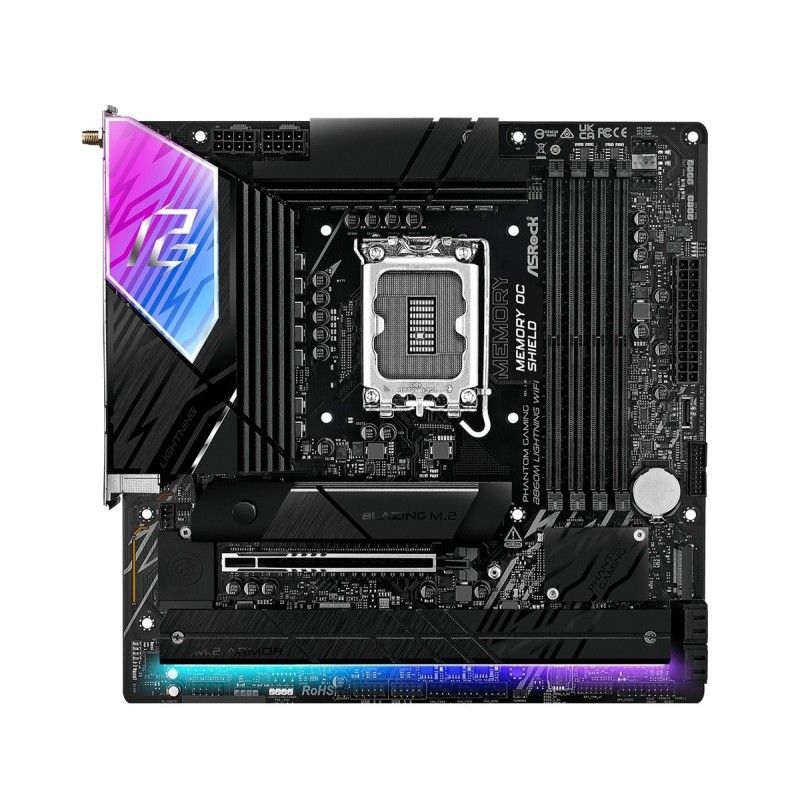 ASRock MB Sc LGA1851 B860M Lightning WiFi, Intel B860, 4xDDR5, 1xThunderbolt, 1xDP, 1xHDMI, WiFi, mATX