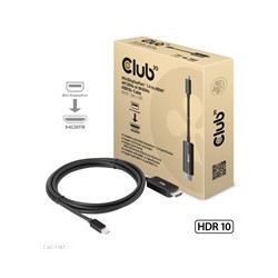 Club3D kabel miniDP 1.4 na HDMI, 4K120Hz nebo 8K60Hz HDR10+, M/M, 1.8m