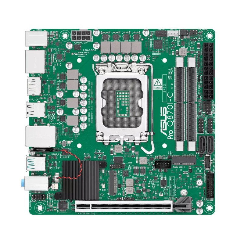 ASUS MB Sc LGA1851 PRO Q870I-C-CSM, Intel Q870, 4xDDR5, 2xDP, 1xHDMI, Mini-ITX