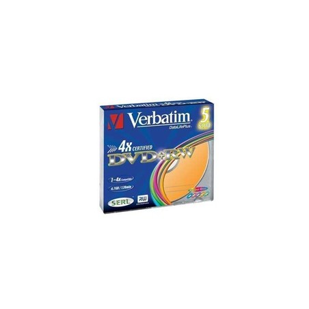 VERBATIM DVD+RW(5-Pack)Slim/Colour//4x/DLP/4.7GB